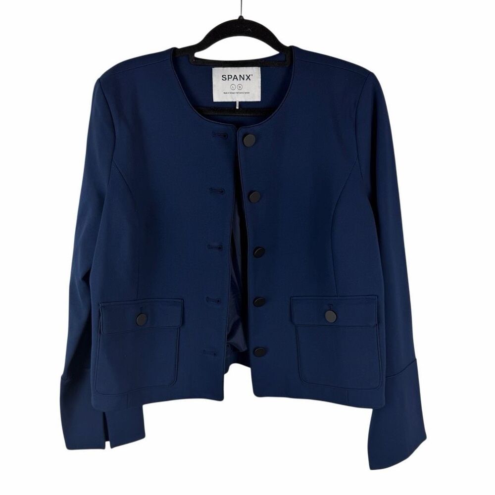 SPANX ® Ponte Lady Jacket- Timeless Navy- Size L